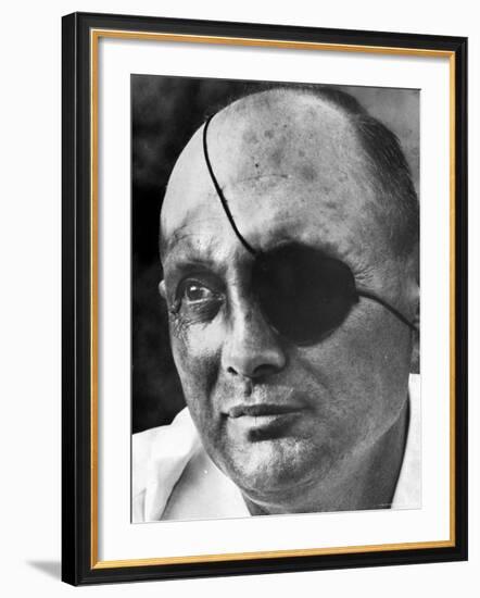 Israeli Defense Minister Moshe Dayan-Paul Schutzer-Framed Premium Photographic Print