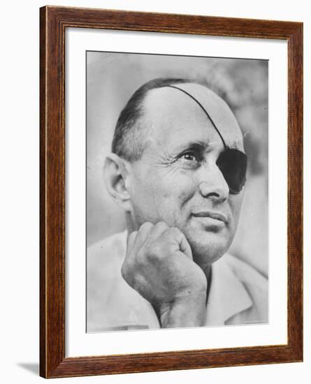 Israeli Defense Minister Moshe Dayan-Paul Schutzer-Framed Premium Photographic Print