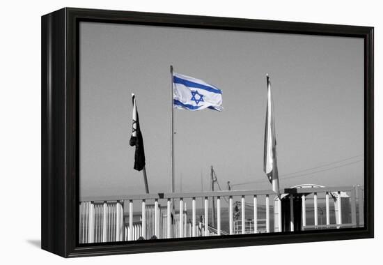 Israeli Flag on Lebanon Border-null-Framed Stretched Canvas