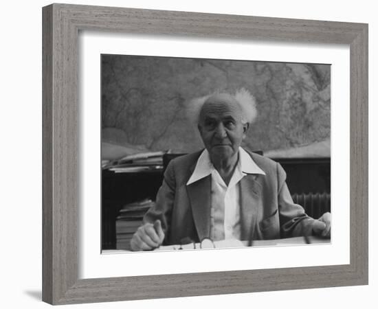 Israeli Pm David Ben-Gurion-Gjon Mili-Framed Photographic Print