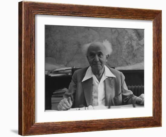 Israeli Pm David Ben-Gurion-Gjon Mili-Framed Photographic Print