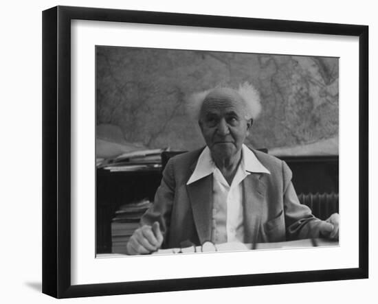 Israeli Pm David Ben-Gurion-Gjon Mili-Framed Photographic Print