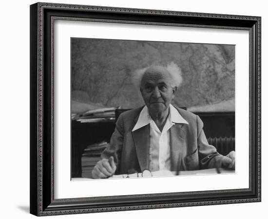 Israeli Pm David Ben-Gurion-Gjon Mili-Framed Photographic Print