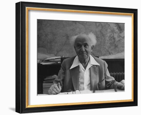 Israeli Pm David Ben-Gurion-Gjon Mili-Framed Photographic Print