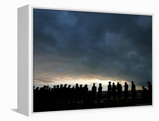 Israeli Rabbi Funeral, Jerusalem, Israel-Oded Balilty-Framed Premier Image Canvas