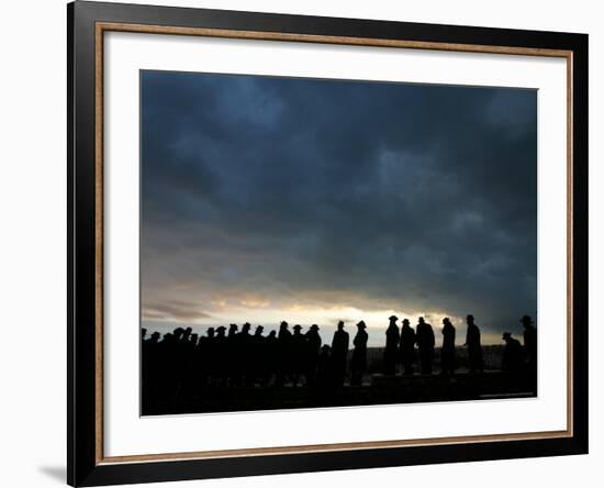 Israeli Rabbi Funeral, Jerusalem, Israel-Oded Balilty-Framed Photographic Print