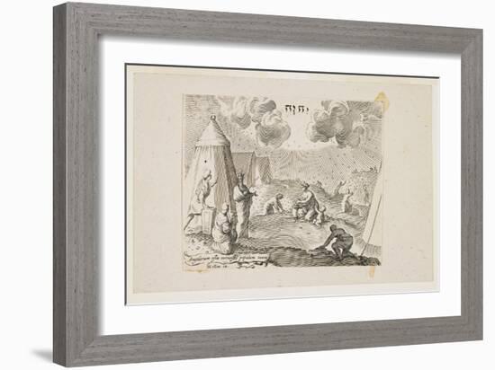 Israelites Gathering Manna-Claude Mellan-Framed Giclee Print