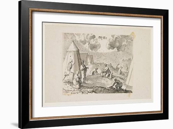 Israelites Gathering Manna-Claude Mellan-Framed Giclee Print