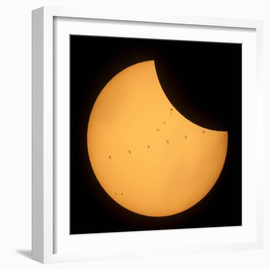 ISS Transit of 2017 Solar Eclipse, Composite Image-null-Framed Photographic Print