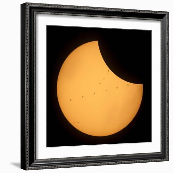 ISS Transit of 2017 Solar Eclipse, Composite Image-null-Framed Photographic Print