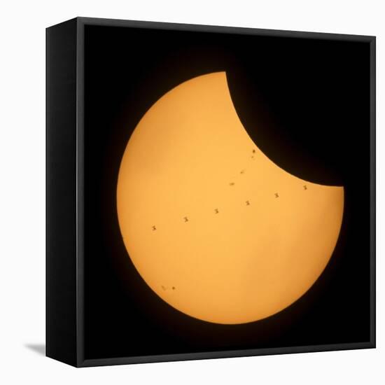 ISS Transit of 2017 Solar Eclipse, Composite Image-null-Framed Premier Image Canvas