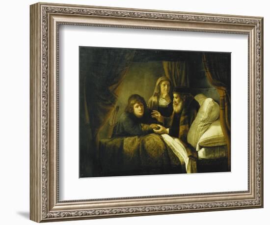 Issac Blessing Jacob, C.1640-Rembrandt van Rijn-Framed Giclee Print