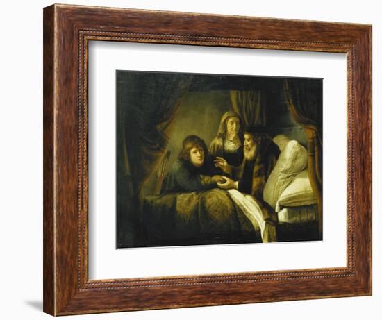 Issac Blessing Jacob, C.1640-Rembrandt van Rijn-Framed Giclee Print