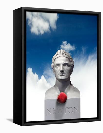 Issac Newton And the Apple, Artwork-Victor Habbick-Framed Premier Image Canvas