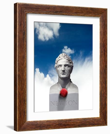 Issac Newton And the Apple, Artwork-Victor Habbick-Framed Photographic Print