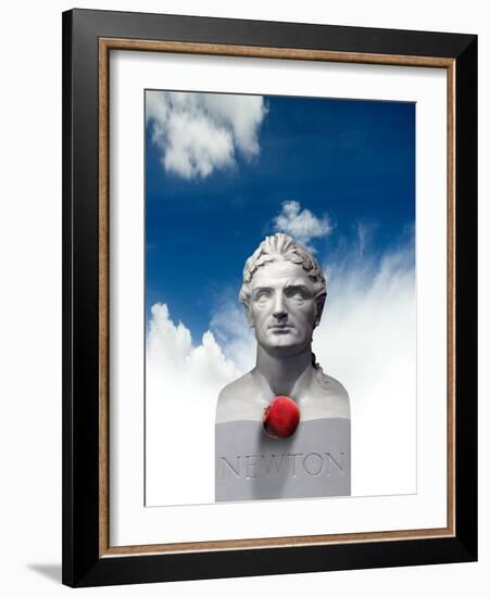 Issac Newton And the Apple, Artwork-Victor Habbick-Framed Photographic Print