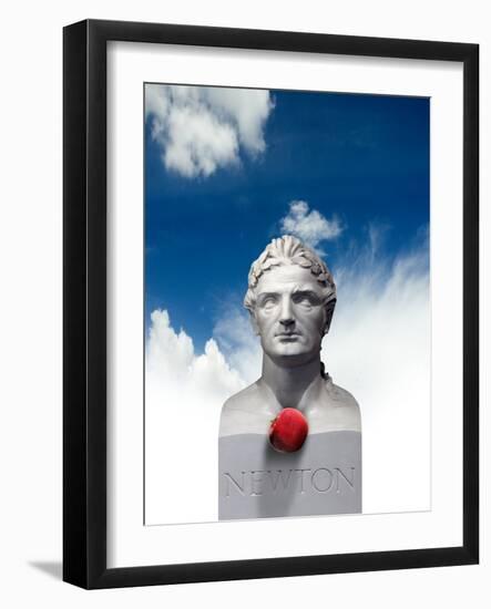 Issac Newton And the Apple, Artwork-Victor Habbick-Framed Photographic Print