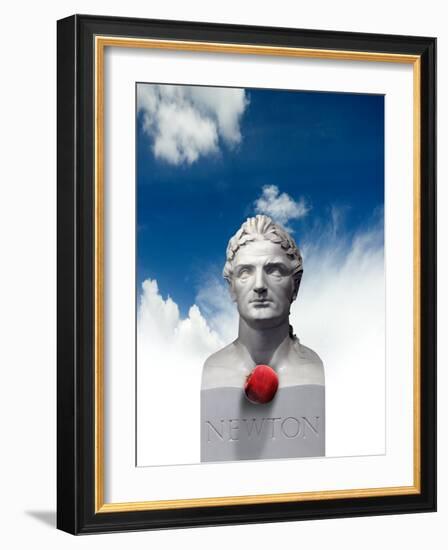 Issac Newton And the Apple, Artwork-Victor Habbick-Framed Photographic Print