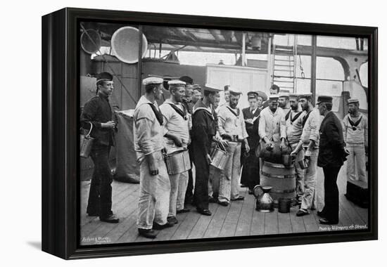 Issuing Rum on Board HMS 'Royal Sovereign, 1896-W Gregory-Framed Premier Image Canvas