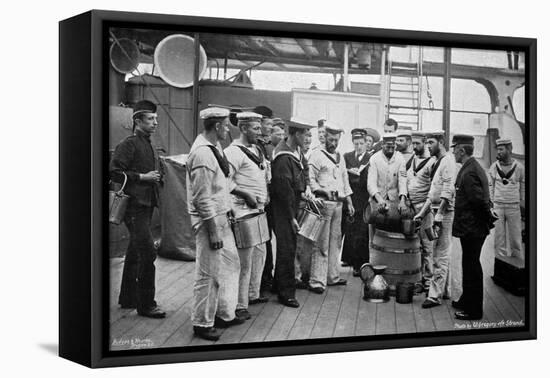 Issuing Rum on Board HMS 'Royal Sovereign, 1896-W Gregory-Framed Premier Image Canvas