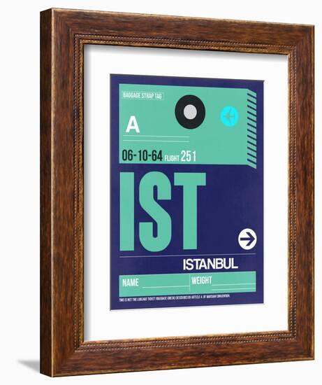 IST Istanbul Luggage Tag 1-NaxArt-Framed Art Print