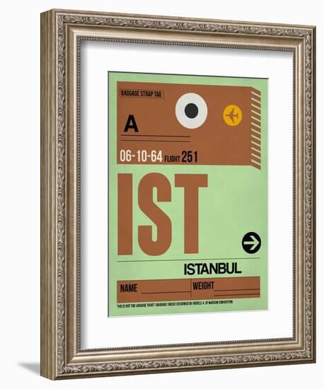 IST Istanbul Luggage Tag 2-NaxArt-Framed Art Print