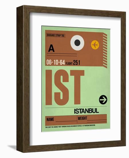 IST Istanbul Luggage Tag 2-NaxArt-Framed Art Print