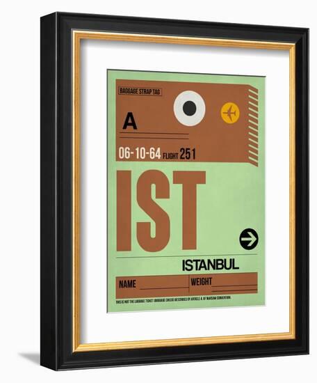 IST Istanbul Luggage Tag 2-NaxArt-Framed Art Print