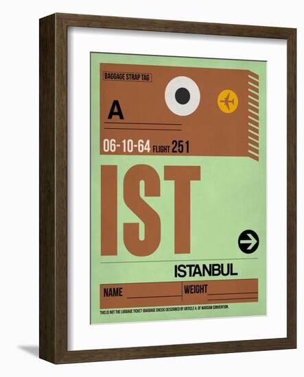 IST Istanbul Luggage Tag 2-NaxArt-Framed Art Print