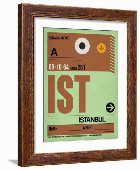 IST Istanbul Luggage Tag 2-NaxArt-Framed Art Print