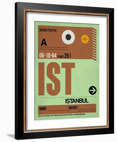 IST Istanbul Luggage Tag 2-NaxArt-Framed Art Print