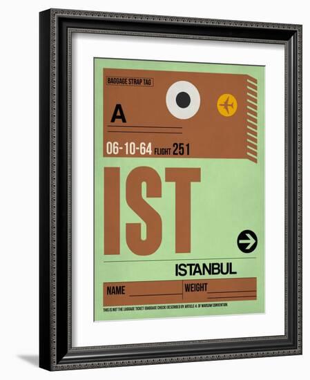 IST Istanbul Luggage Tag 2-NaxArt-Framed Art Print
