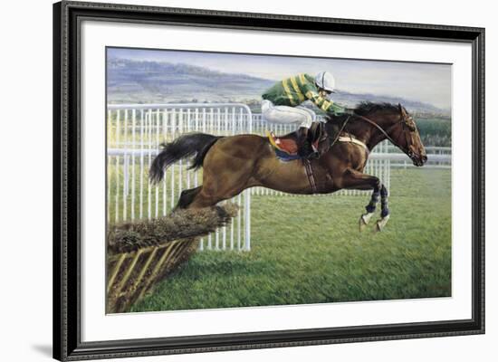 Istabraq at Cheltenham II-Susan Crawford-Framed Giclee Print