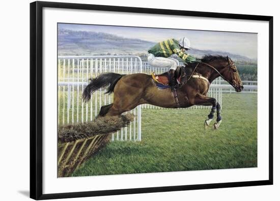 Istabraq at Cheltenham II-Susan Crawford-Framed Giclee Print