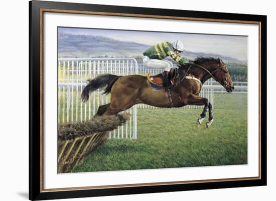 Istabraq at Cheltenham II-Susan Crawford-Framed Giclee Print