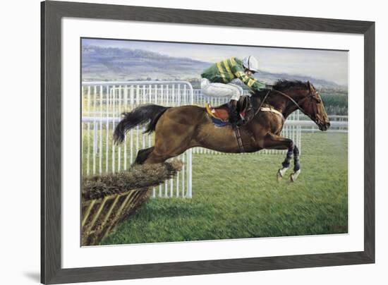 Istabraq at Cheltenham II-Susan Crawford-Framed Premium Giclee Print