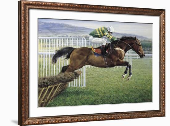 Istabraq at Cheltenham II-Susan Crawford-Framed Premium Giclee Print