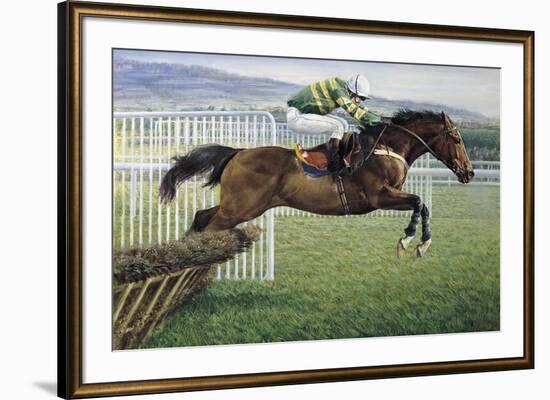 Istabraq at Cheltenham II-Susan Crawford-Framed Premium Giclee Print