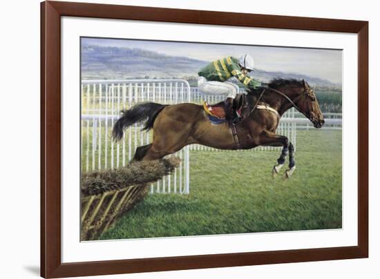 Istabraq at Cheltenham II-Susan Crawford-Framed Premium Giclee Print