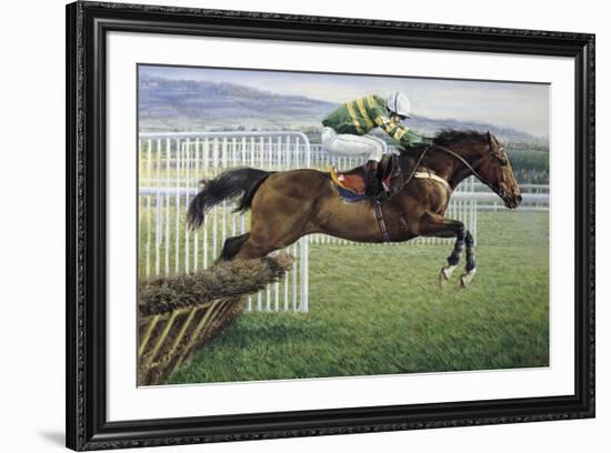 Istabraq at Cheltenham II-Susan Crawford-Framed Premium Giclee Print