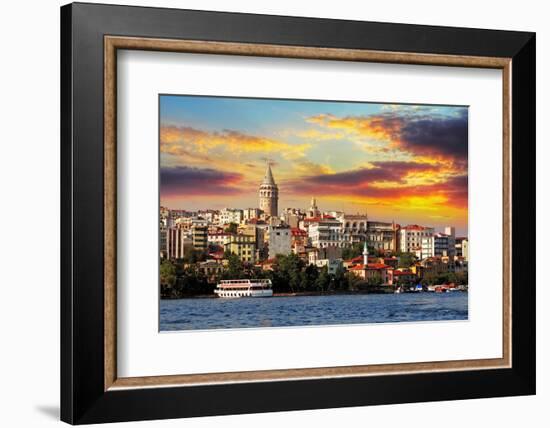 Istanbul at Sunset - Galata District, Turkey-TTstudio-Framed Photographic Print