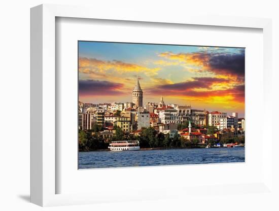 Istanbul at Sunset - Galata District, Turkey-TTstudio-Framed Photographic Print