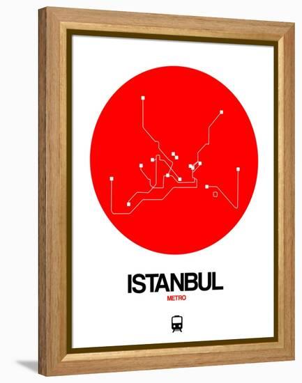 Istanbul Red Subway Map-NaxArt-Framed Stretched Canvas