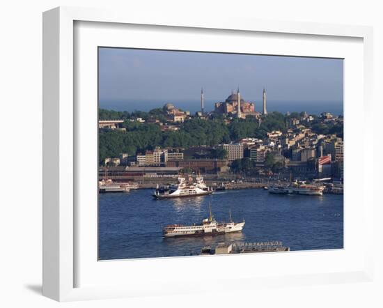 Istanbul Skyline Including the Aghia Sophia Basilica, Istanbul, Turkey, Europe-Woolfitt Adam-Framed Photographic Print