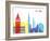 Istanbul Skyline Pop-paulrommer-Framed Art Print