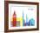 Istanbul Skyline Pop-paulrommer-Framed Art Print