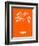 Istanbul Street Map Orange-NaxArt-Framed Art Print