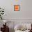 Istanbul Street Map Orange-NaxArt-Framed Premium Giclee Print displayed on a wall