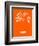 Istanbul Street Map Orange-NaxArt-Framed Premium Giclee Print