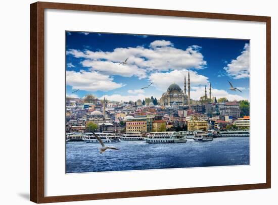 Istanbul the Capital of Turkey, Eastern Tourist City.-seqoya-Framed Photographic Print